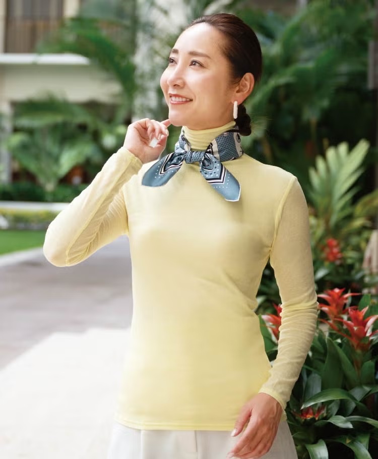 ＳＡＬＥ（セール） 天使の綿シフォン  ハイネック長袖（１重袖）【 最安値！！ 】