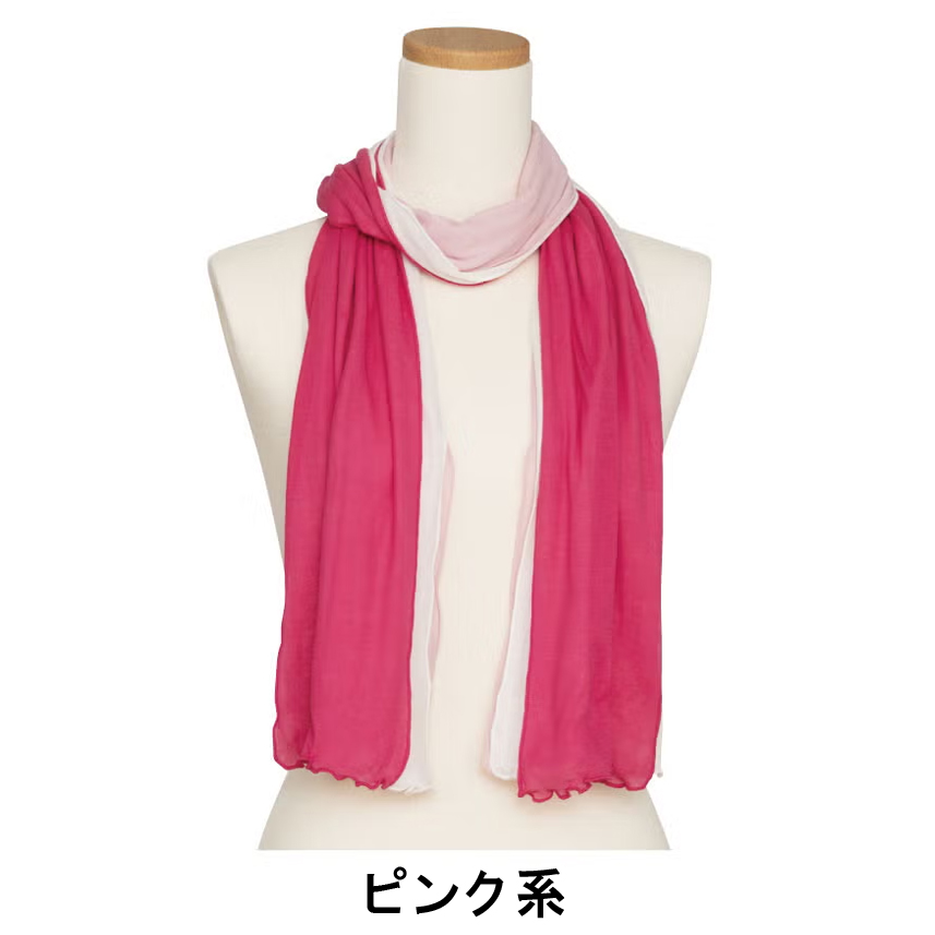 ＳＡＬＥ（セール） 天使の綿シフォン  ３色レイヤードストール