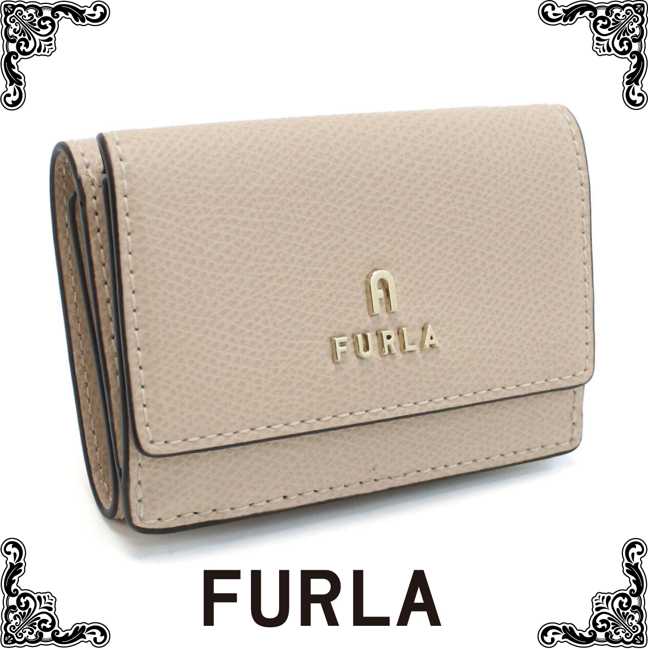 フルラ FURLA FURLA CAMELIA 三折財布小銭入付き　ブランド WP00318　ARE000　B4L00 BALLERINA ピンク系　wallet-01　mini-01