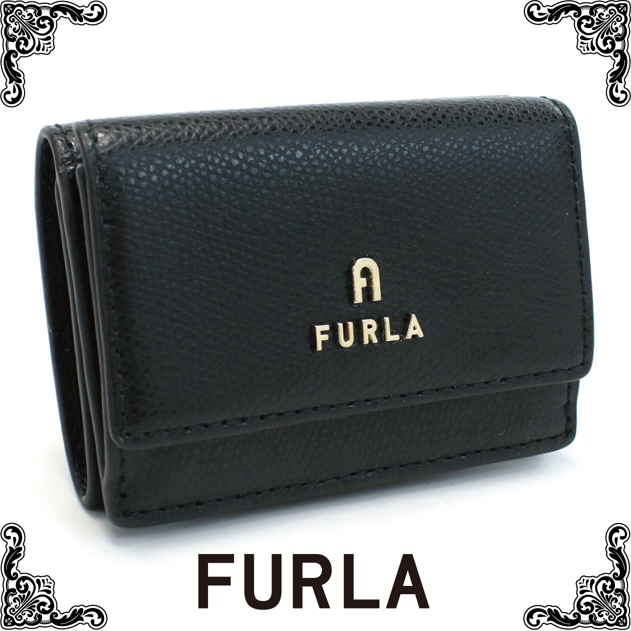 フルラ FURLA FURLA CAMELIA 三折財布小銭入付き ブランド WP00318　ARE000　O6000 NERO ブラック　wallet-01　mini-01