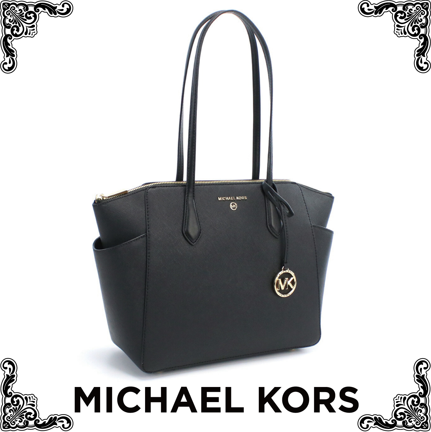 マイケルコース MICHAEL KORS MARILYN トートバッグ ブランド 30S2G6AT2L LEATHER 001 BLACK ブラック bag-01 フォーマルバッグ