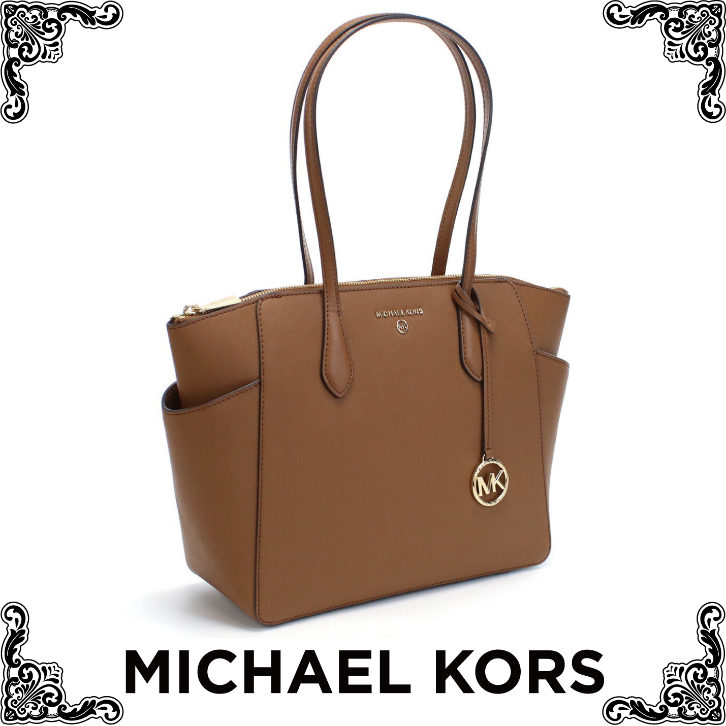 マイケルコース MICHAEL KORS MARILYN トートバッグ ブランド 通勤 通学 30S2G6AT2L LEATHER 230 LUGGAGE ブラウン系 bag-01