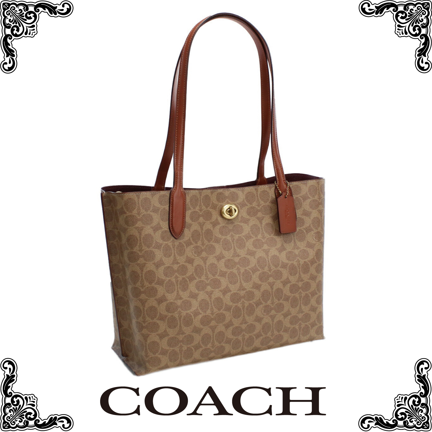 コーチ COACH  トートバッグ C0693 B4NQ4 ブラウン系  bag-01 gif-03w