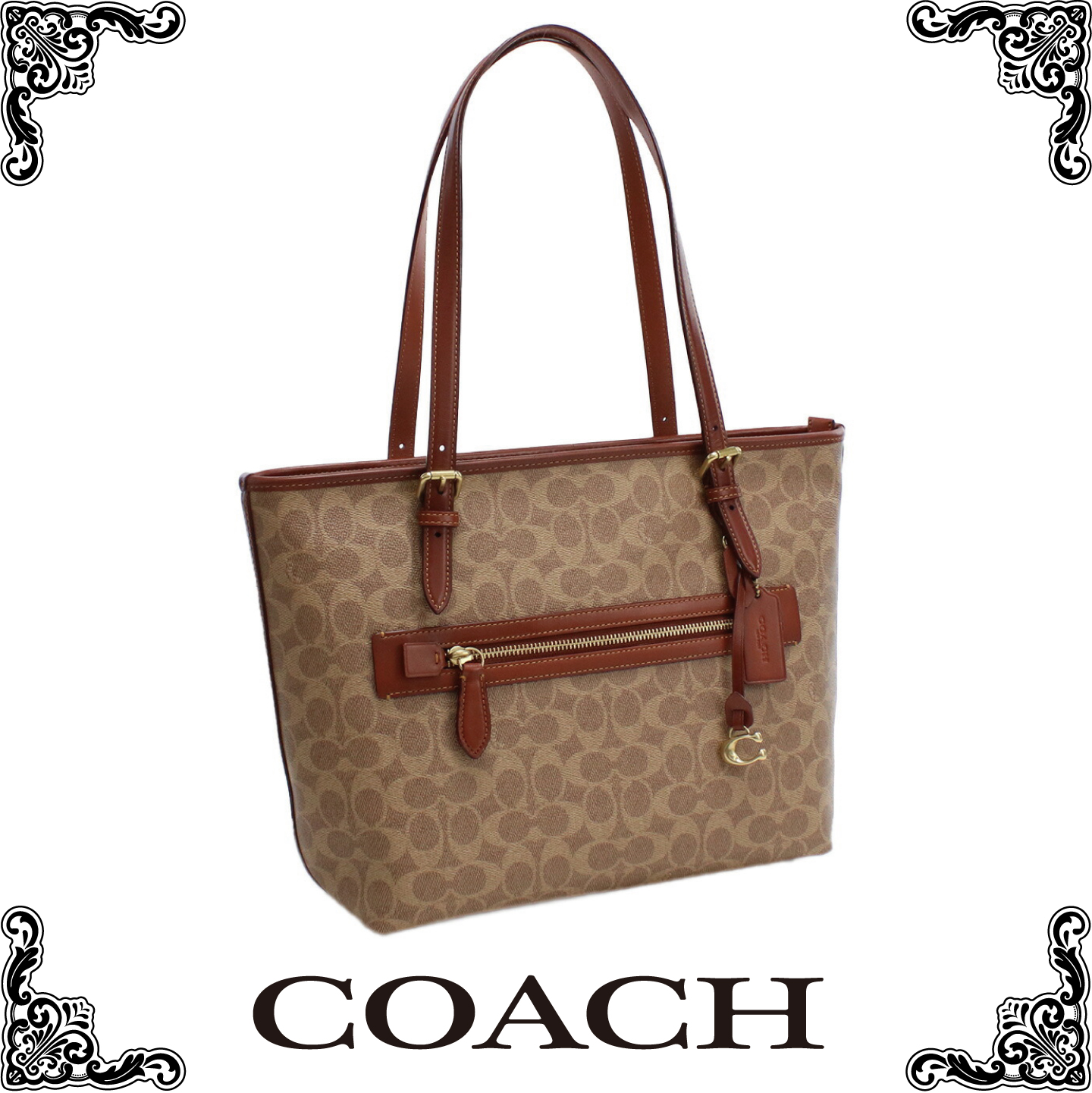 コーチ COACH  トートバッグ CC402 B4NQ4 ブラウン系 gif-03w