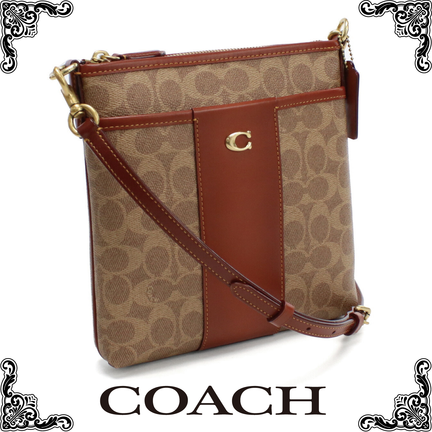 コーチ COACH 斜め掛けショルダー CC533　B4NQ4 ブラウン系 gif-03w SS2312