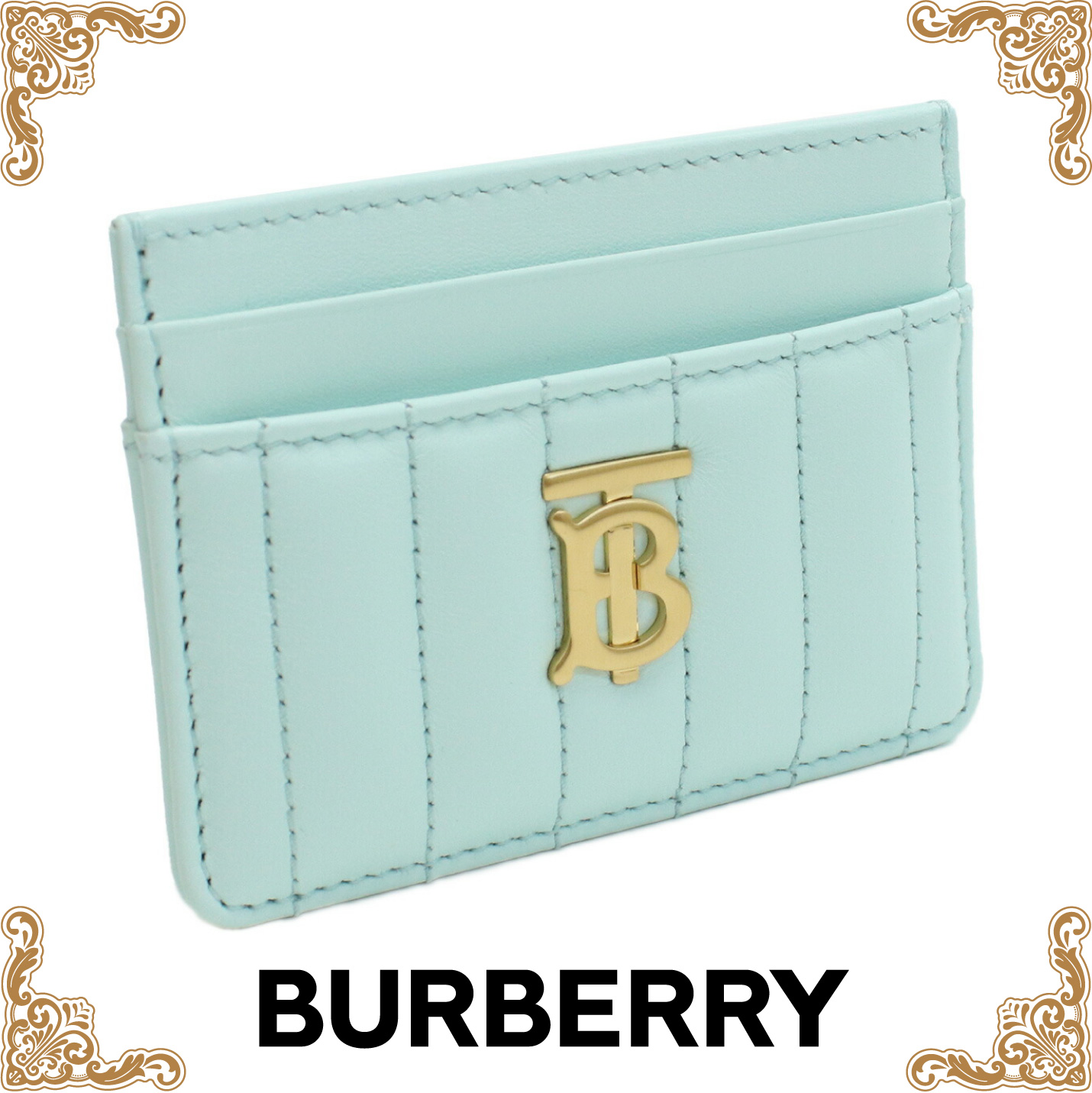 バーバリー BURBERRY  カードケース ブランド TBロゴ 8070452　B6527 COOL MINT gsw-01