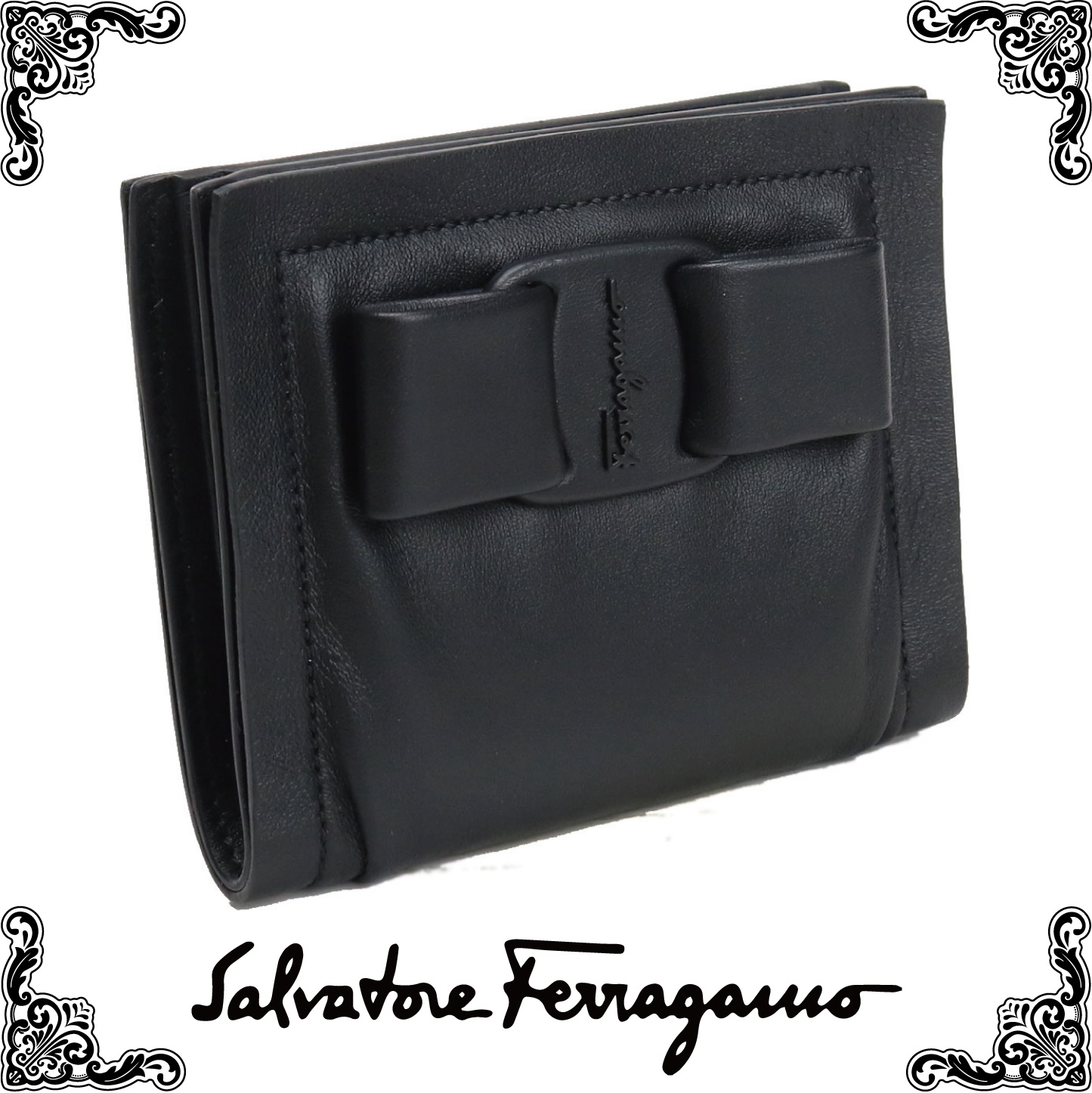 フェラガモ FERRAGAMO 2つ折り財布 ブランド財布 22-0288 0745858 NERO ブラック