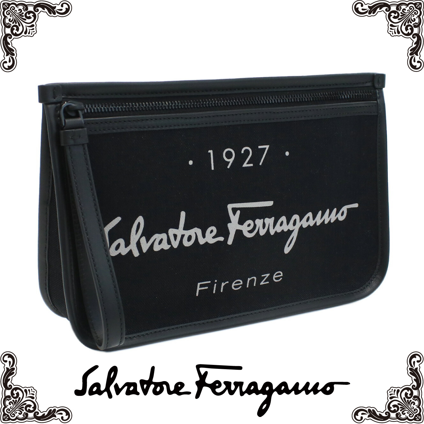 フェラガモ FERRAGAMO クラッチバッグ ブランド 24-0971 0757845　NERO ブラック