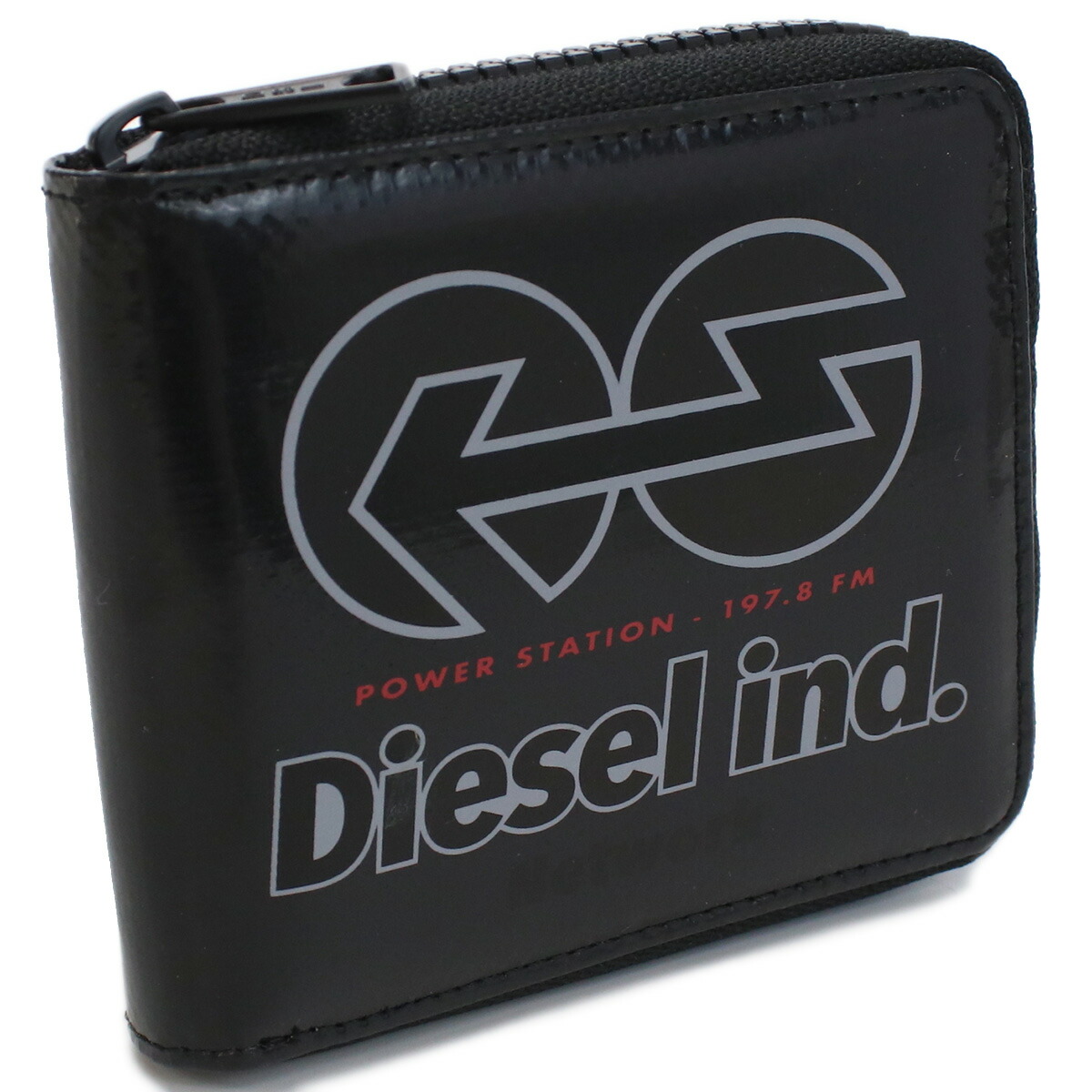 ディーゼル DIESEL  2つ折り財布 ブランド ラウンドファスナー ミニ財布 X08996 P4635 T8013 ブラック wallet-01 mini-01